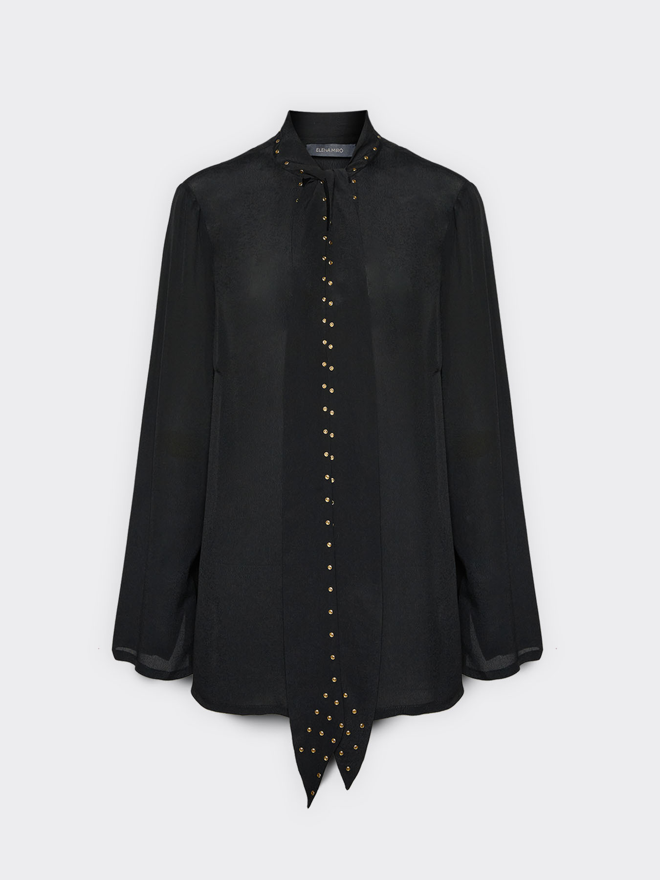 Viscose blouse with bow image number 4