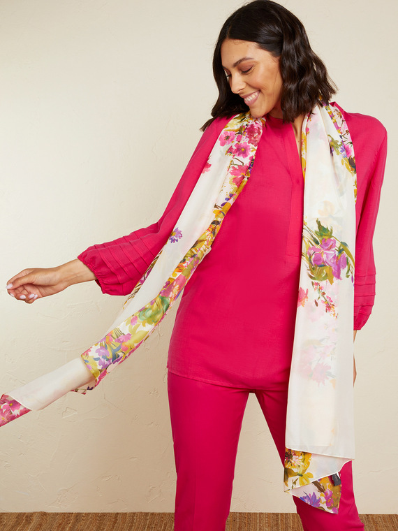 Elena Mirò Maxi sciarpa floreale Donna