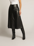 Faux leather “A” line skirt image number 2