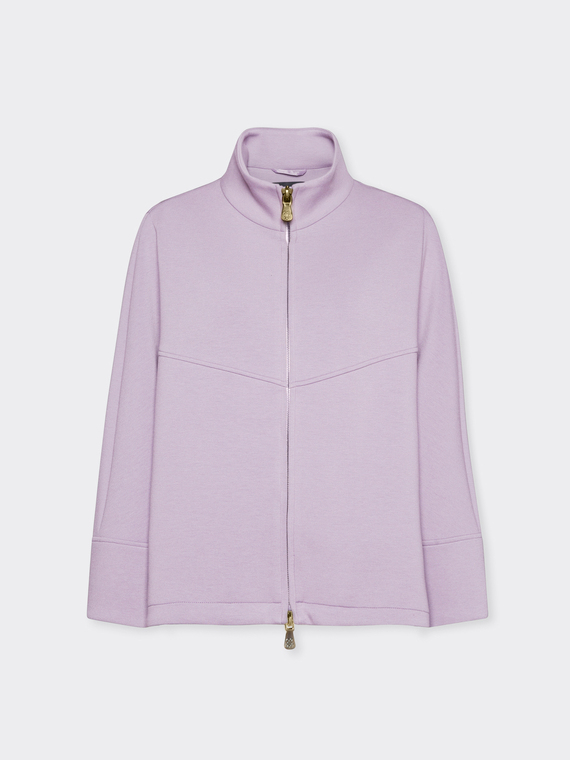 Jacket with high collar and zip