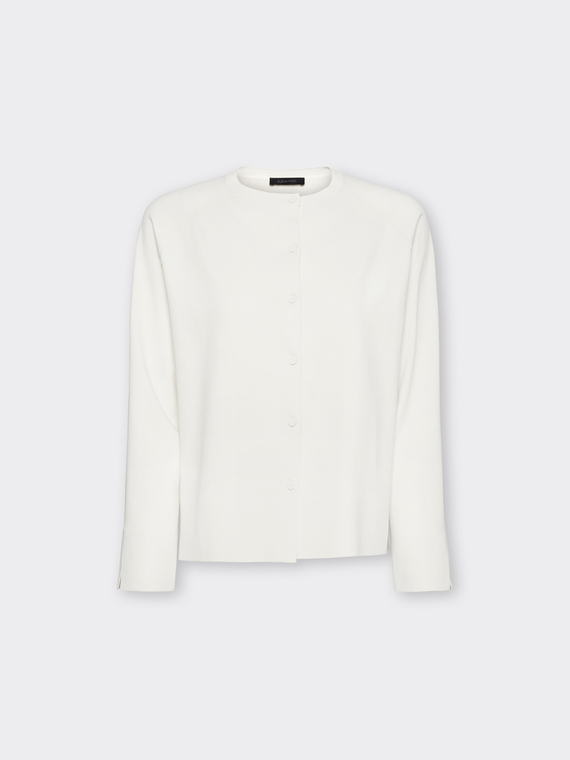 Cardigan girocollo misto viscosa