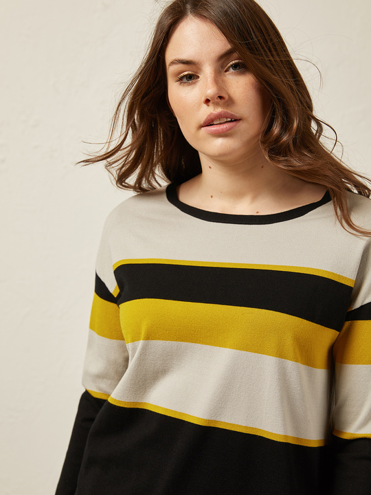 Elenamiro&nbsp;: Chandail color block Beige_1