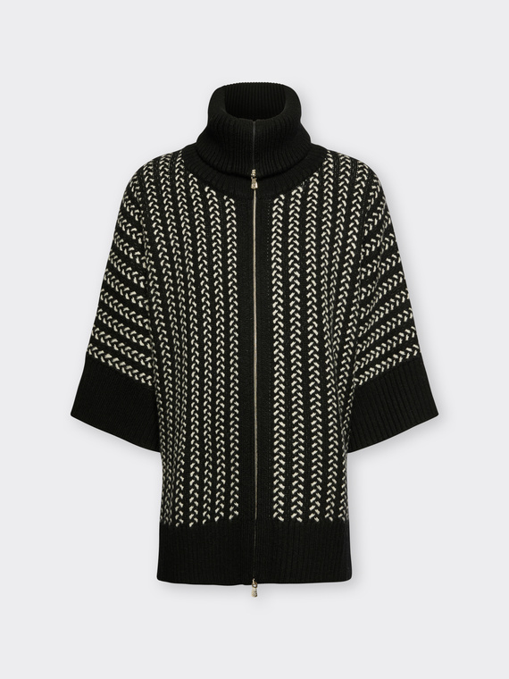 Cardigan torsad&eacute; avec zip
