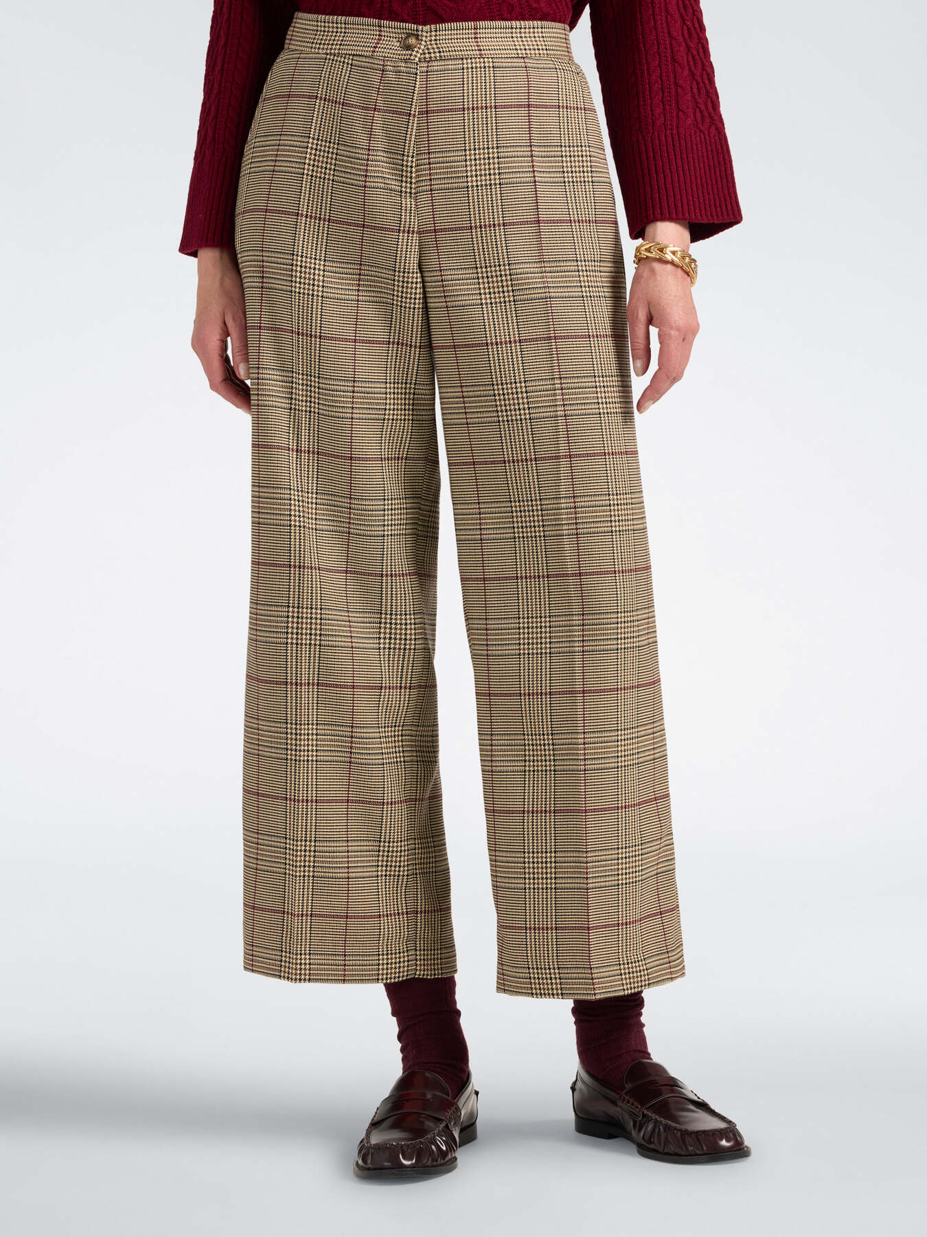 Palazzo-Hose mit Wales-Muster image number 2