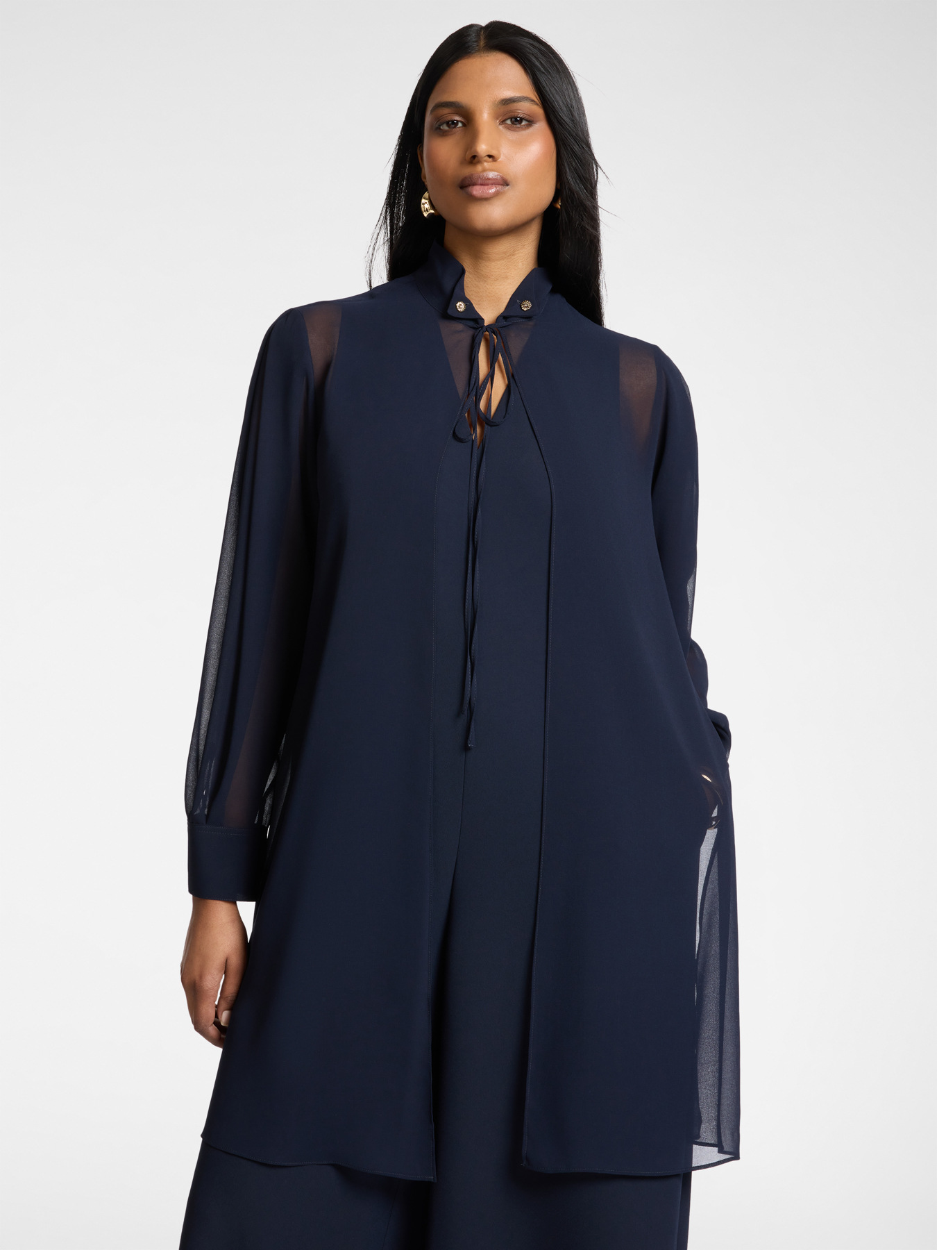 Long georgette shirt