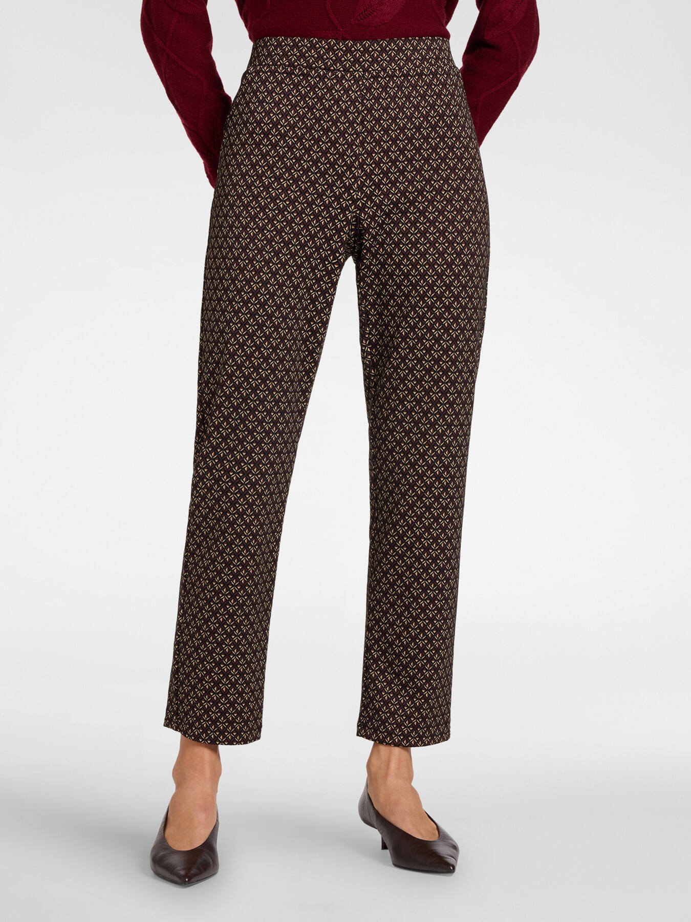 Pantalon droit jacquard image number 2