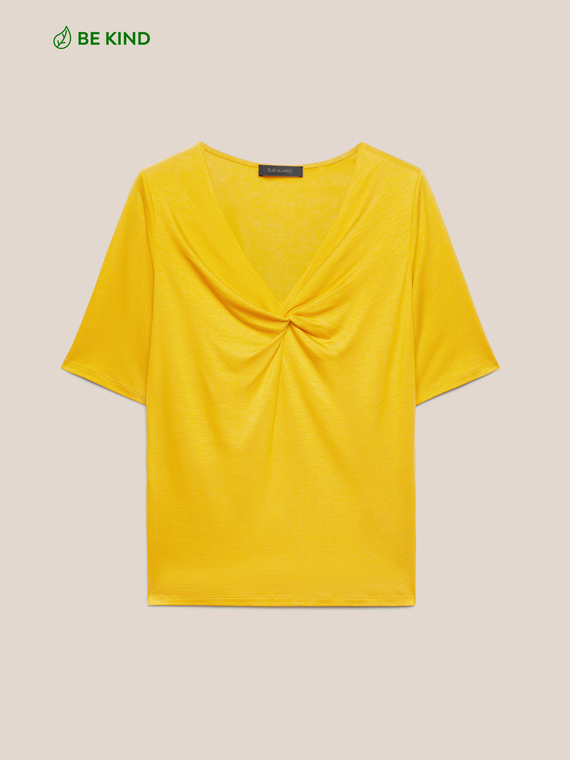 Lyocell T-shirt with front knot