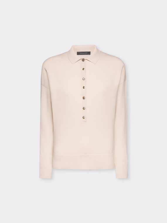 Pullover mit Kragen und Knöpfen