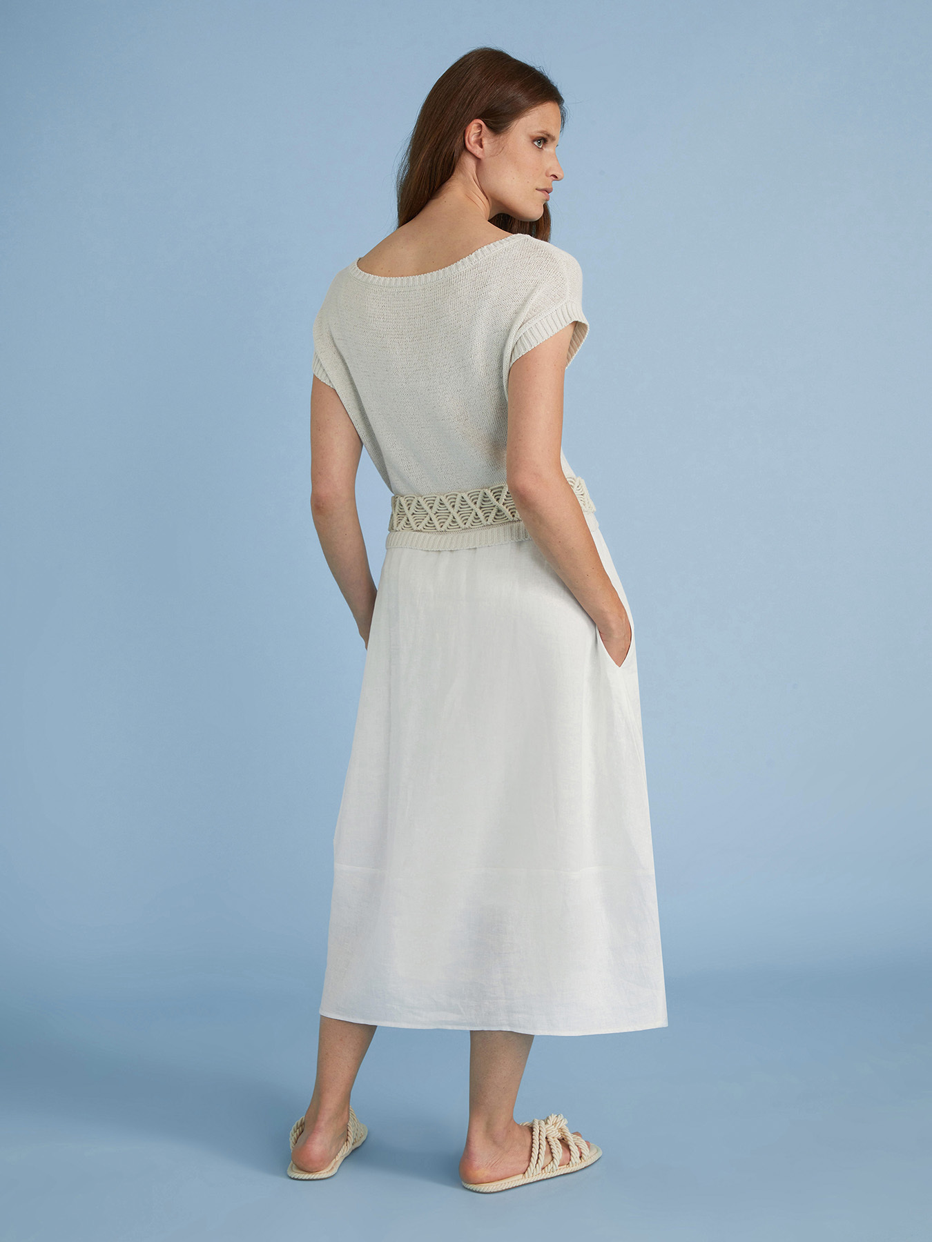 ROBE TRICOT EN COTON ET LIN image number 2