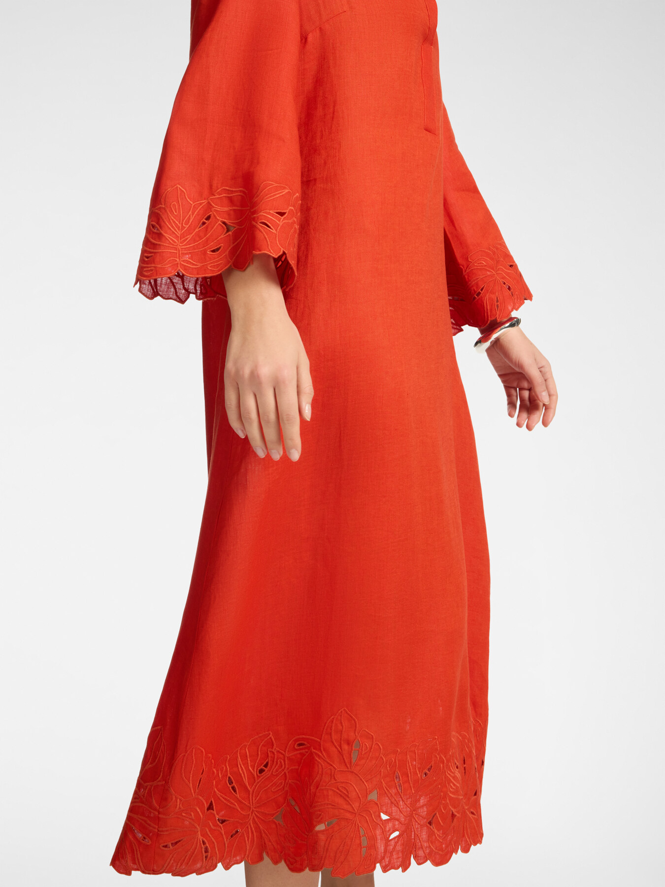 Leinenkleid mit Spitze image number 3