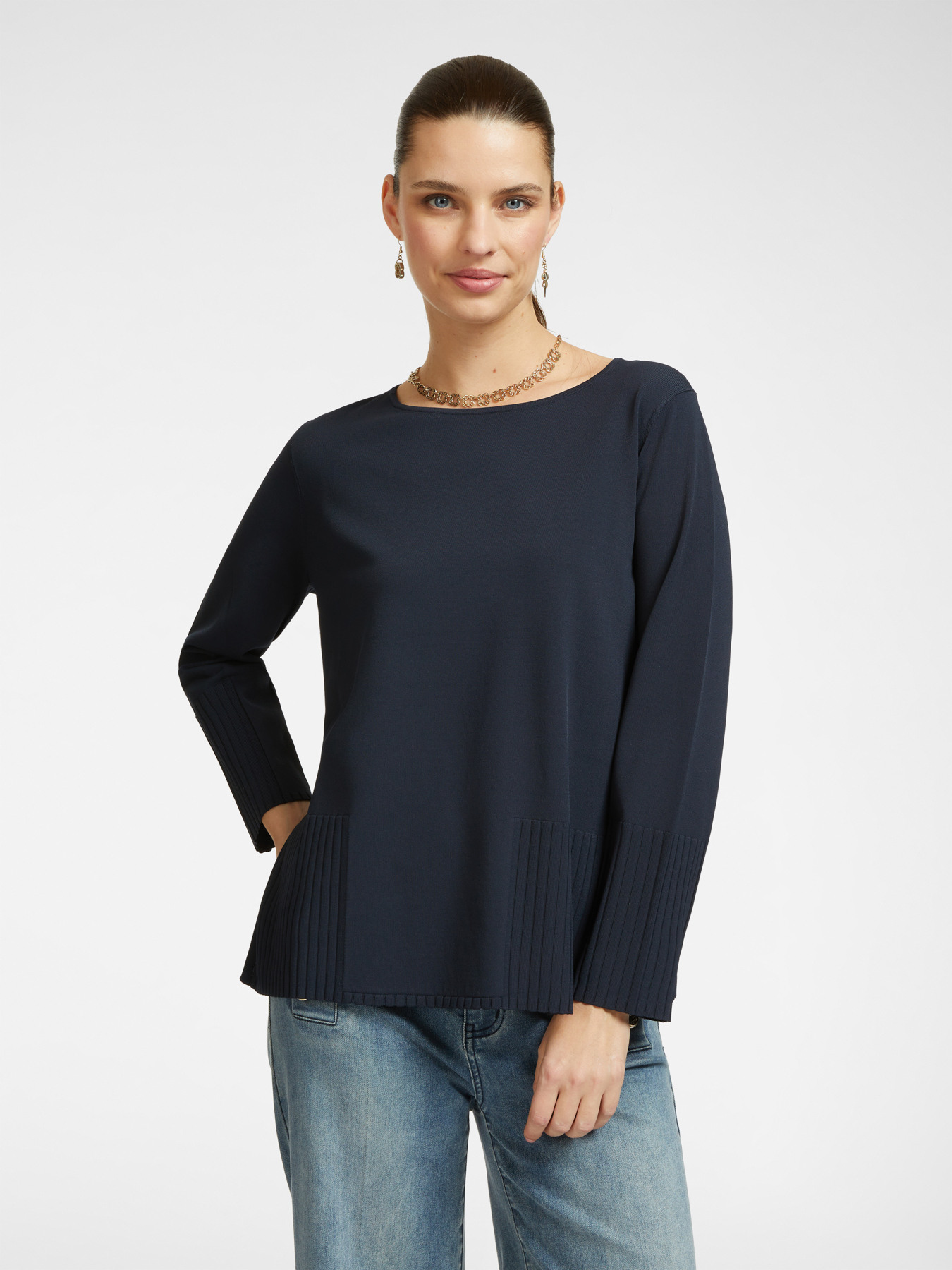 Pullover mit gerippten Details image number 0