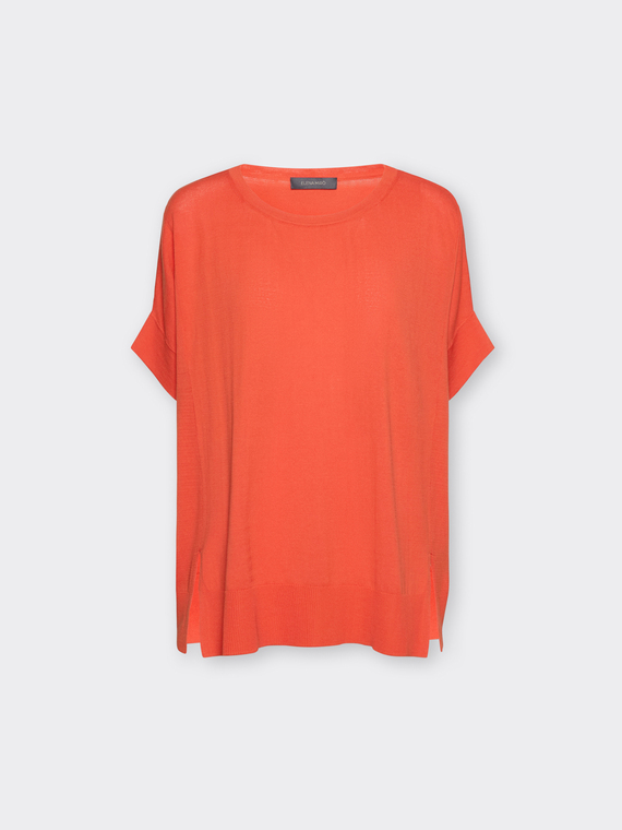 Camiseta boxy de algod&oacute;n y modal