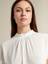 Blouse with pleated front image number 3