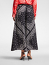 Wide trousers with scarf print image number 1