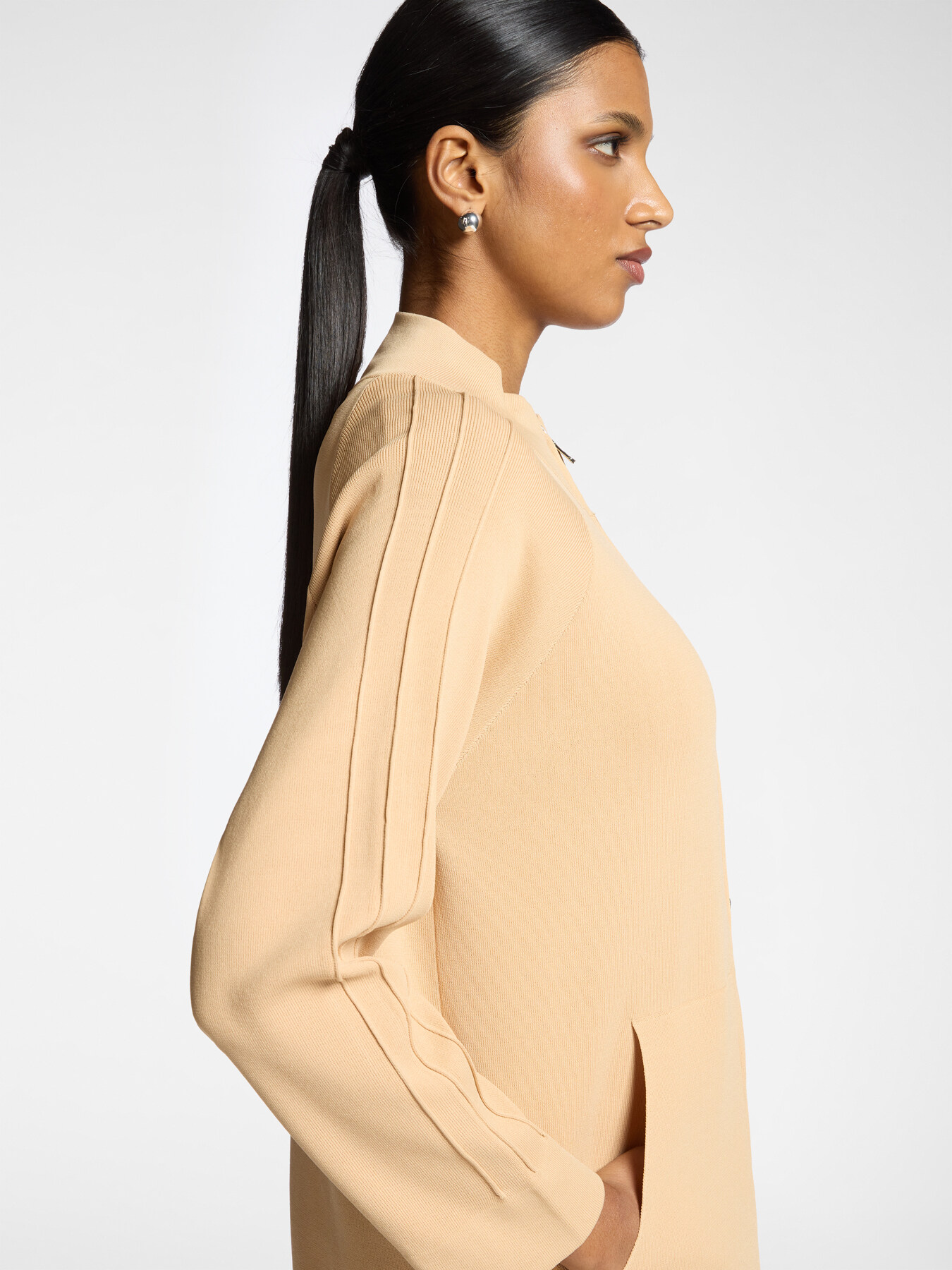 Cardigan misto viscosa con zip image number 3