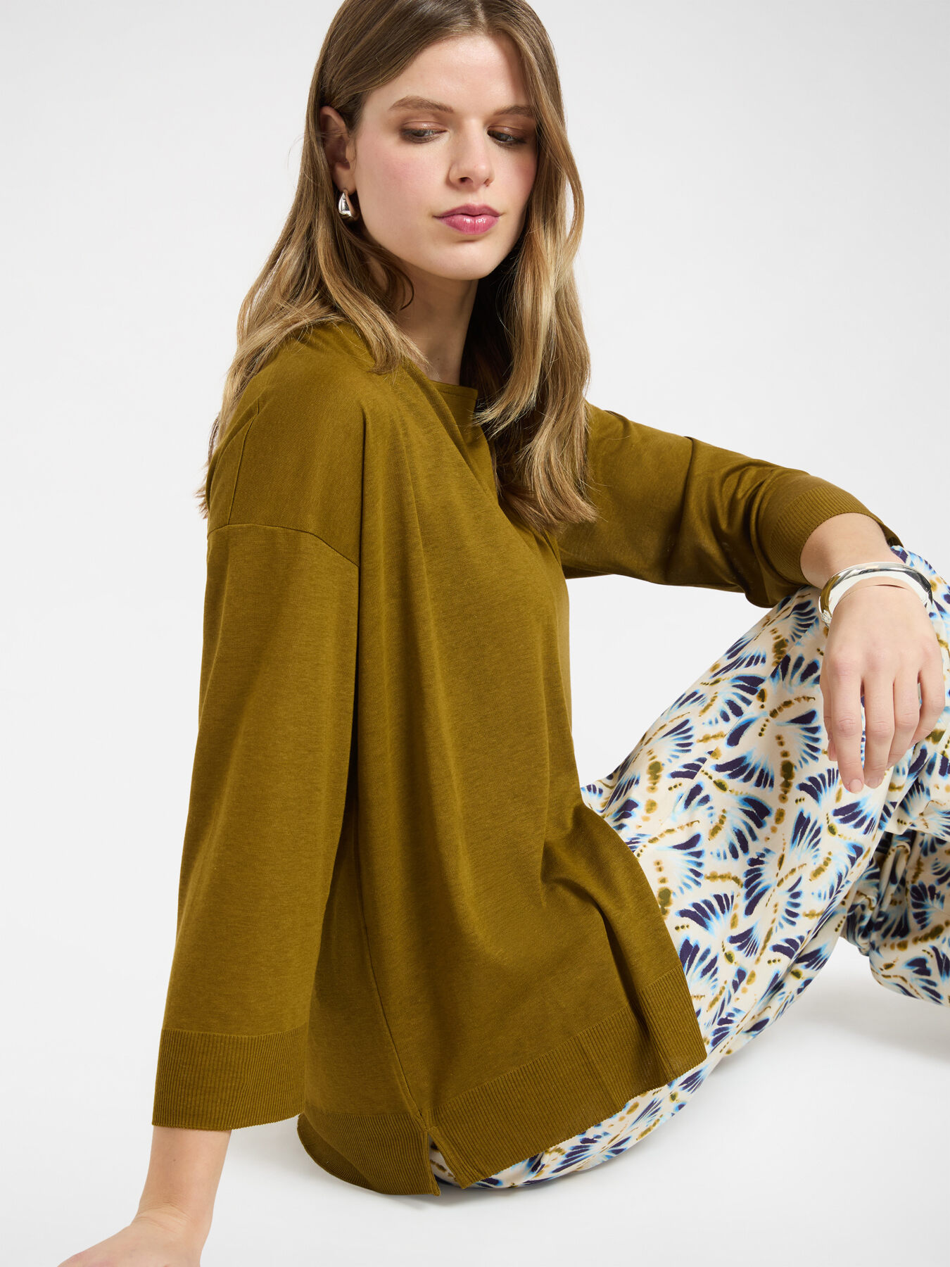 Cardigan relaxed fit aperto davanti image number 3