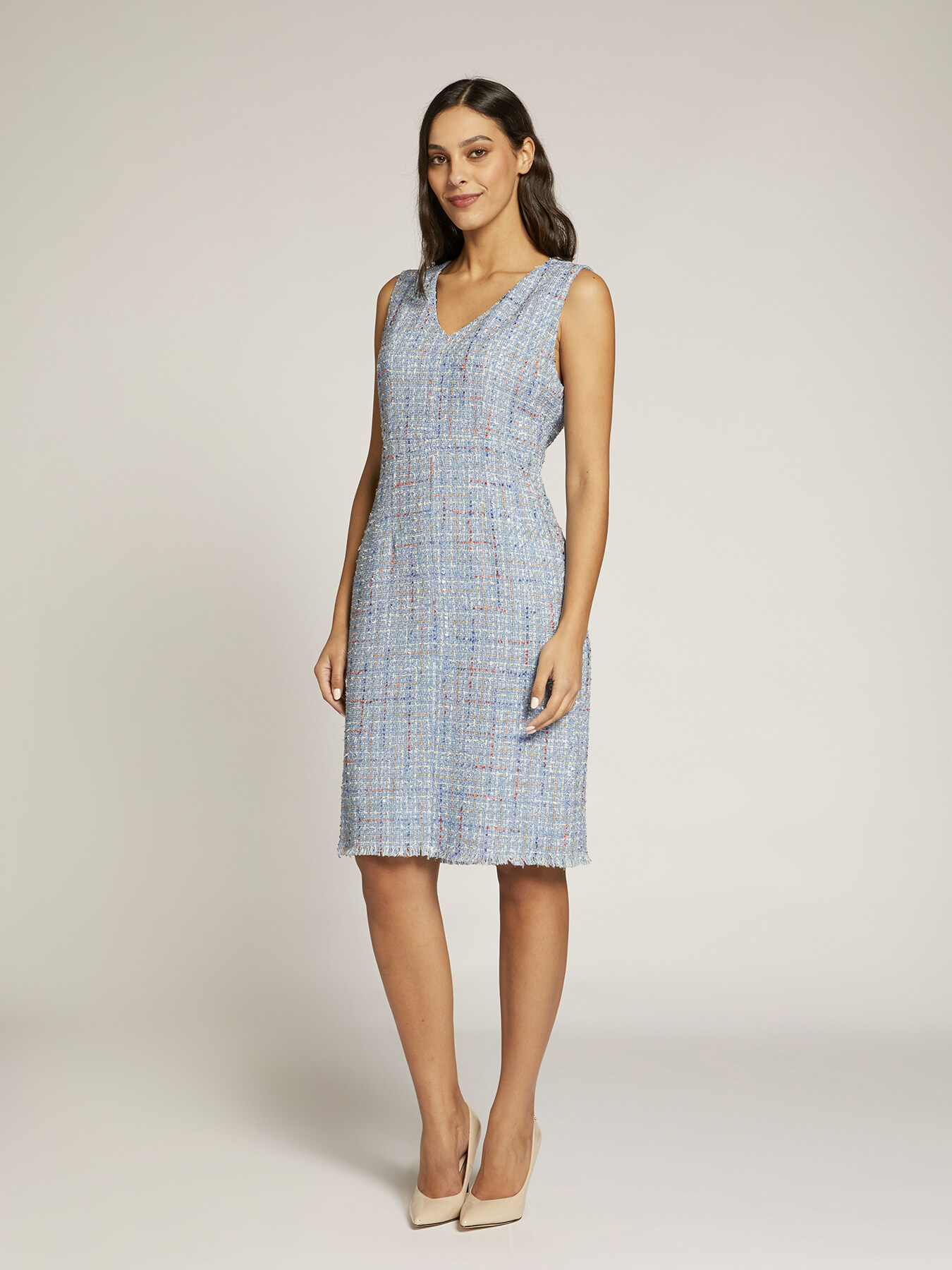 Basket weave fabric dress image number 2