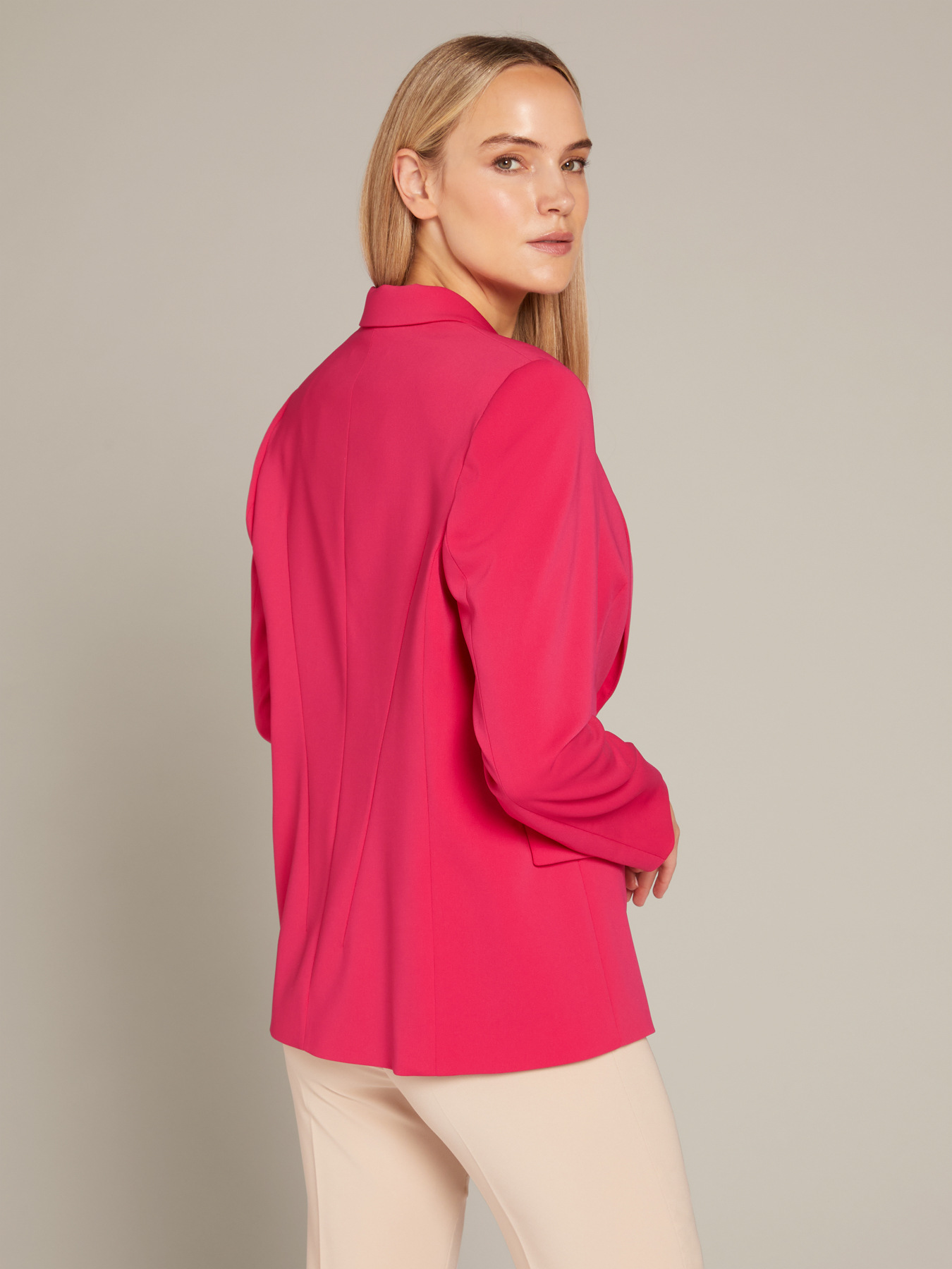 Flowing stretch cady jacket image number 1