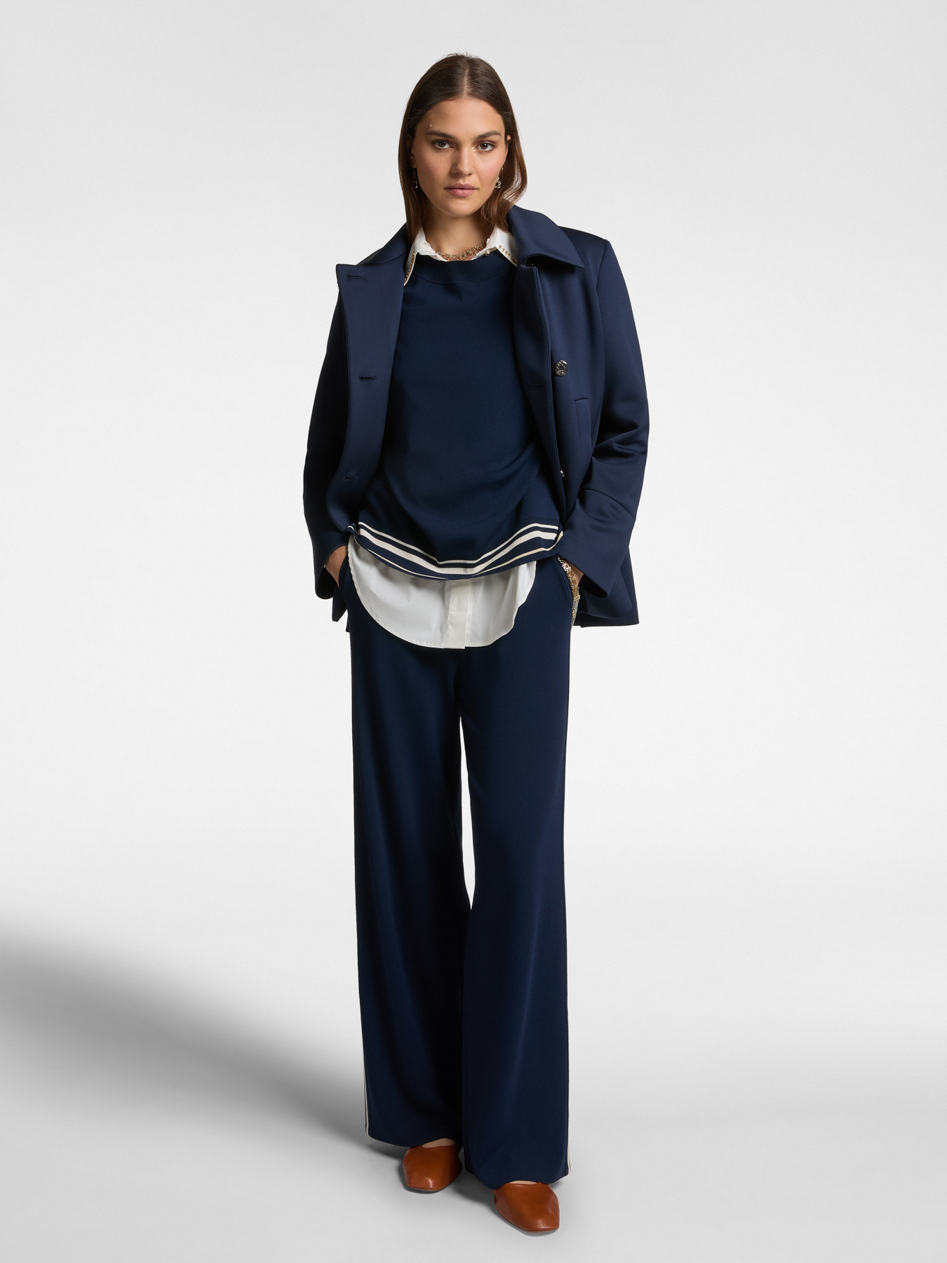 Peacoat aus Scuba-Stoff image number 2