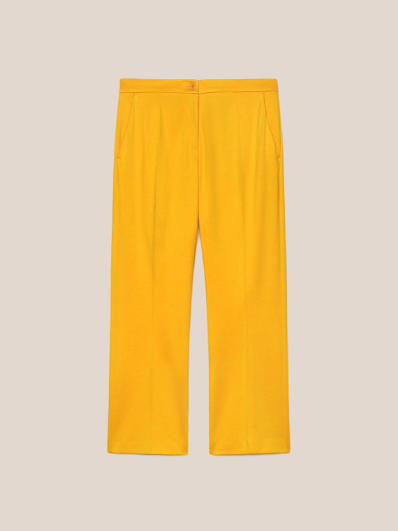 Milano knit fabric trousers