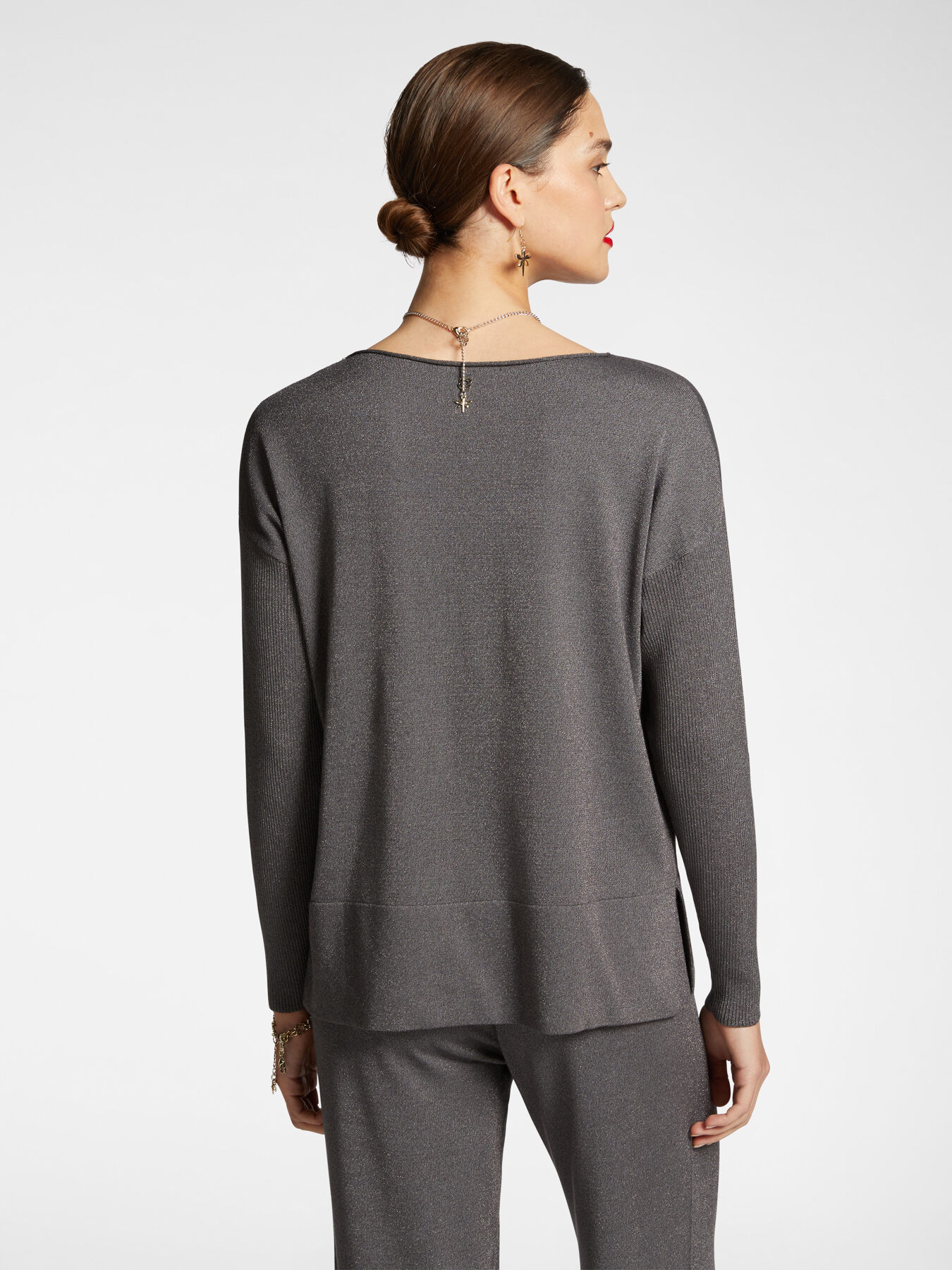 LENZING&trade; ECOVERO&trade; viscose lurex sweater image number 1