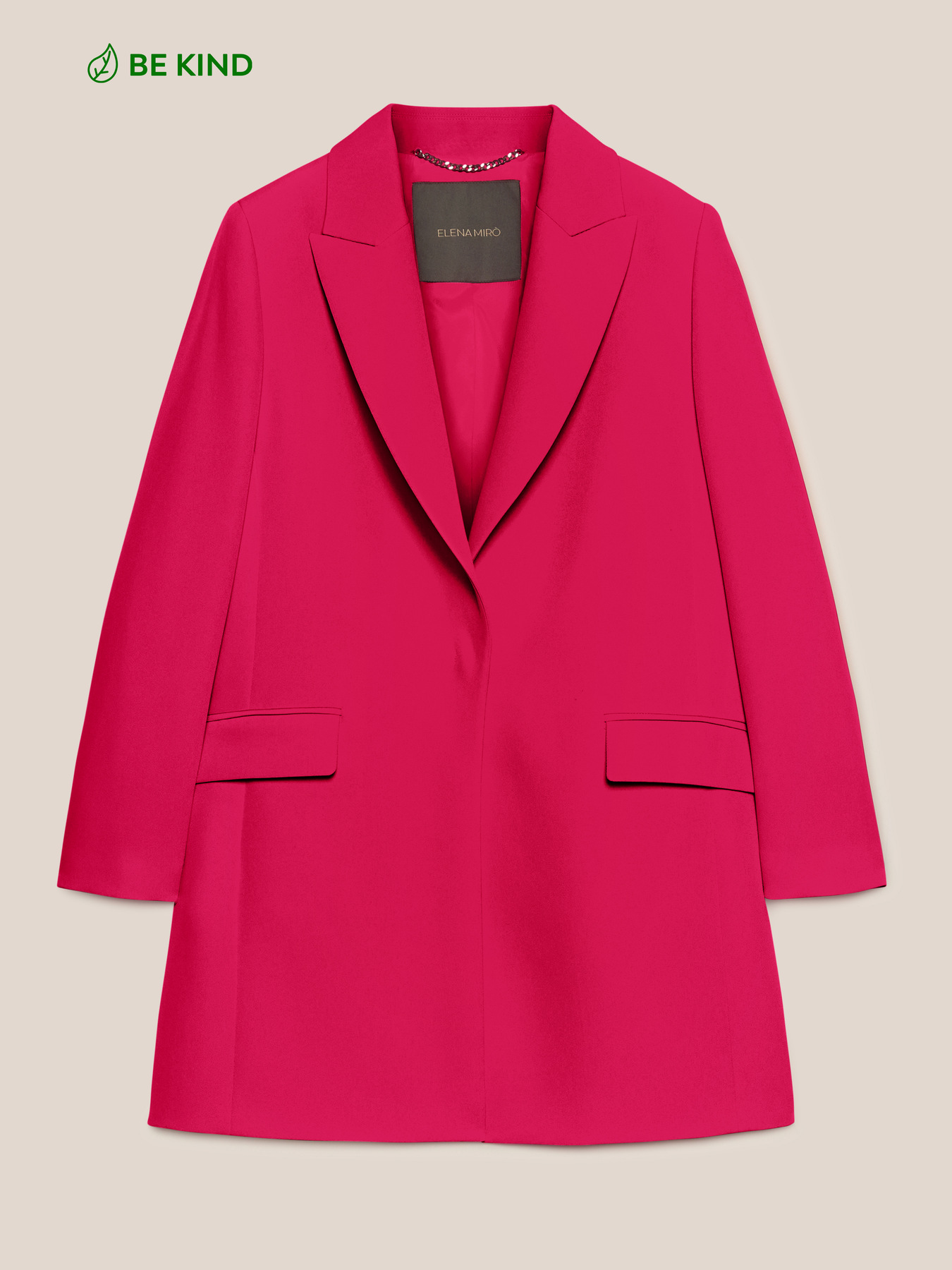 Giacca lunga in cady tecnico stretch image number 4