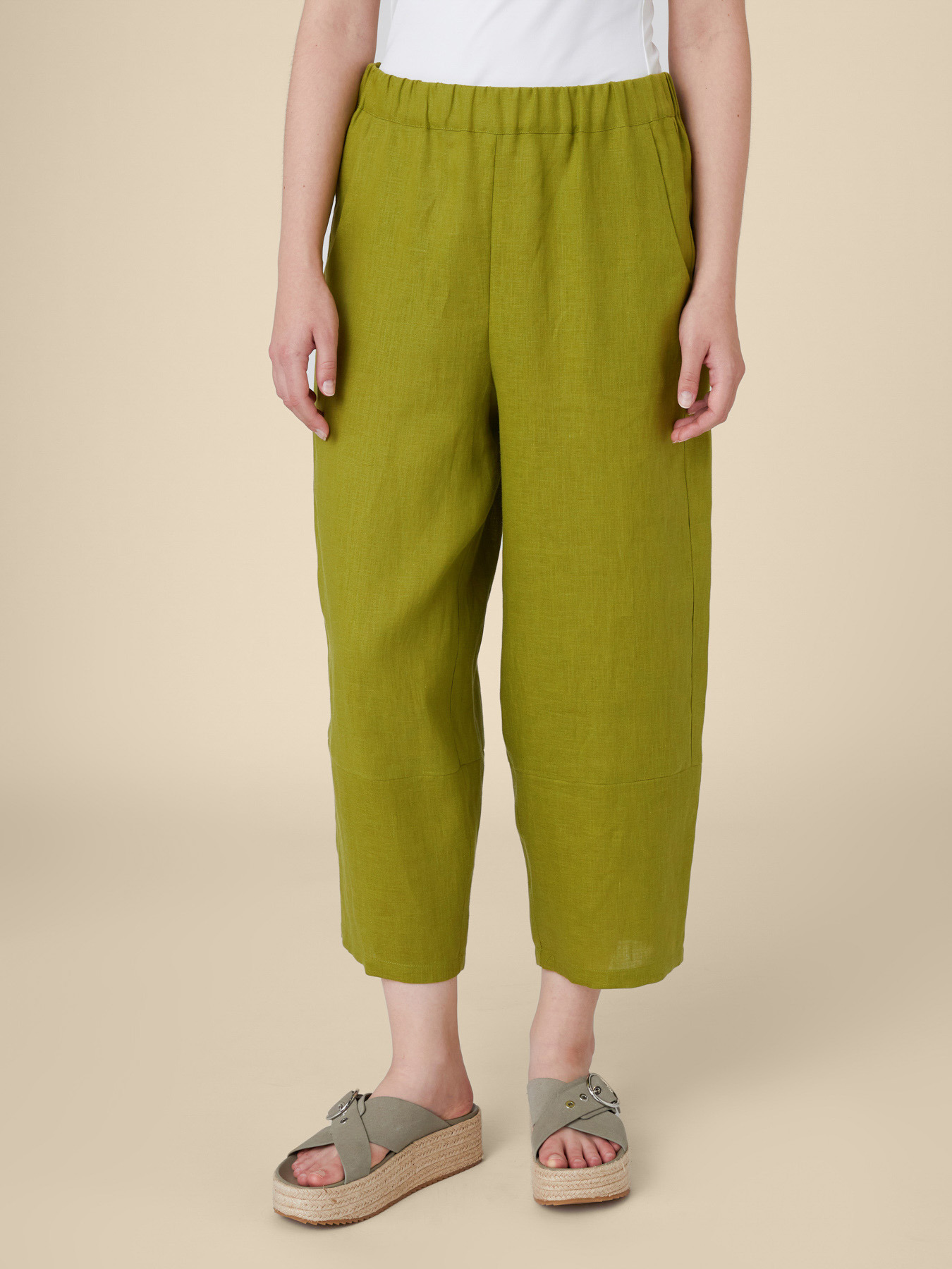 Pure linen slouchy trousers image number 5