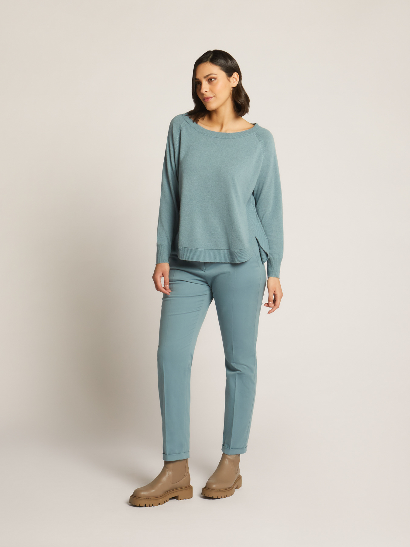 Maglia boxy tinta unita image number 0