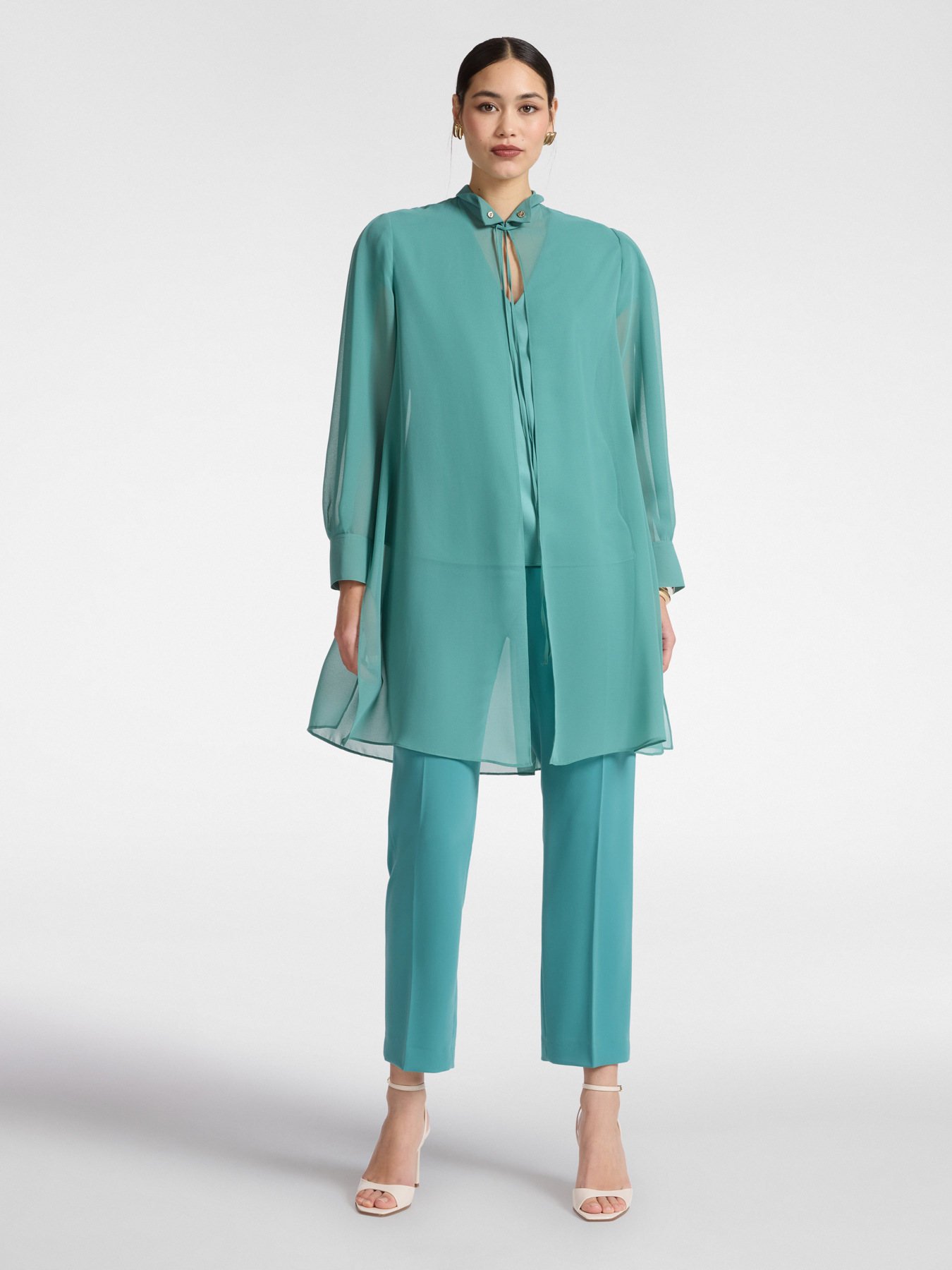 Long georgette shirt image number 2