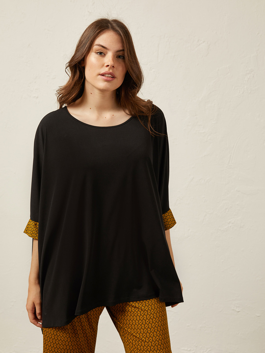 Elenamiro: T&uacute;nica over em jersey Preto_1