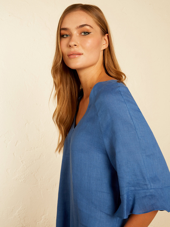 Elena Mirò Abito midi in lino Donna