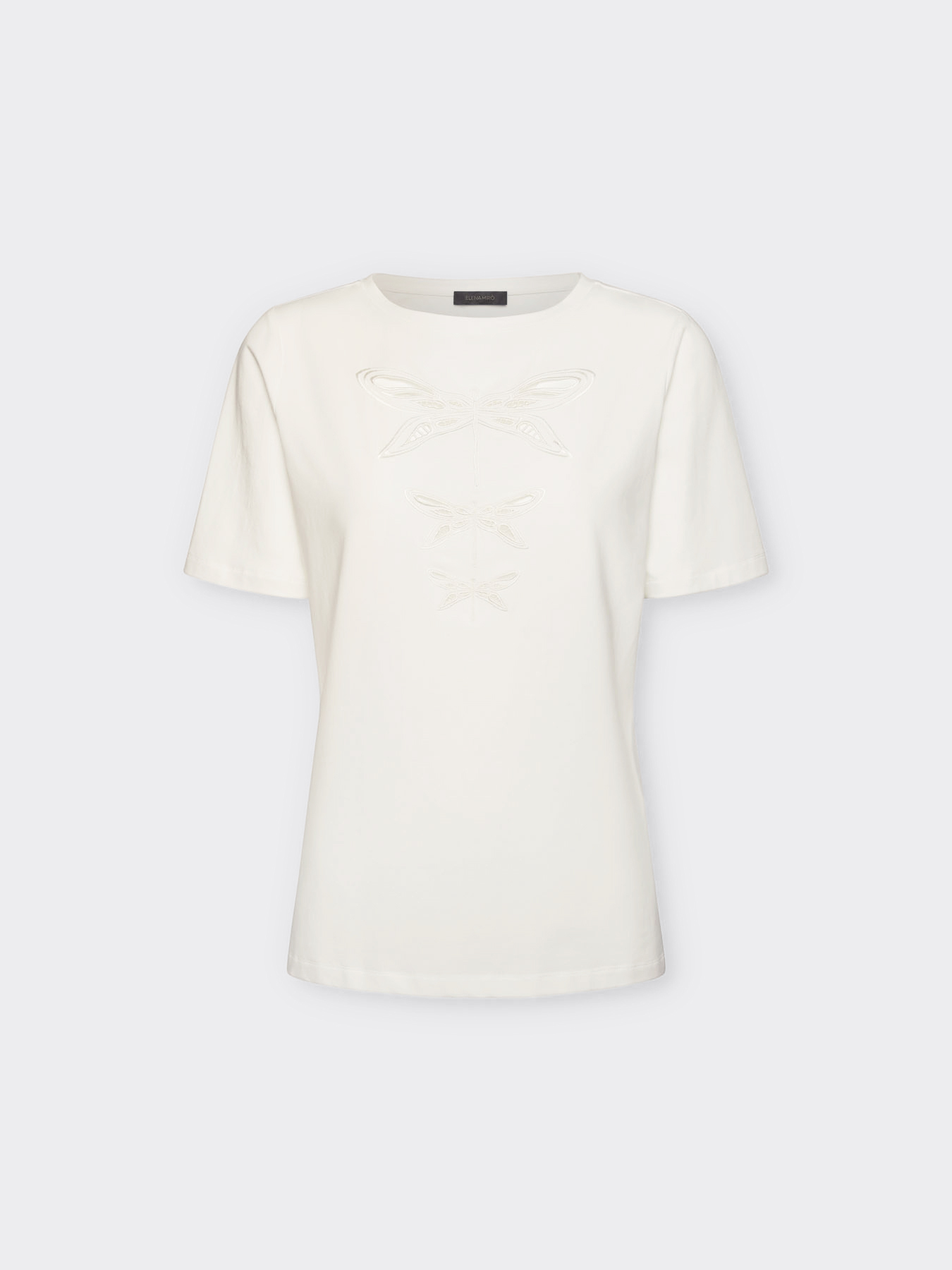 T-shirt con ricamo libellule image number 4