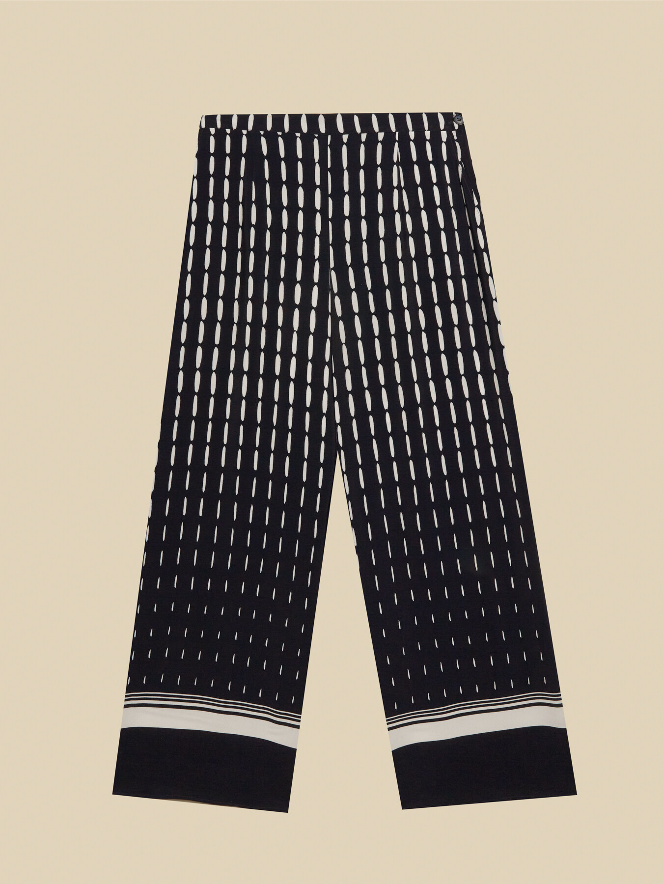 Printed cropped trousers image number 3