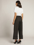 CROPPED STRETCH TWILL TROUSERS image number 1