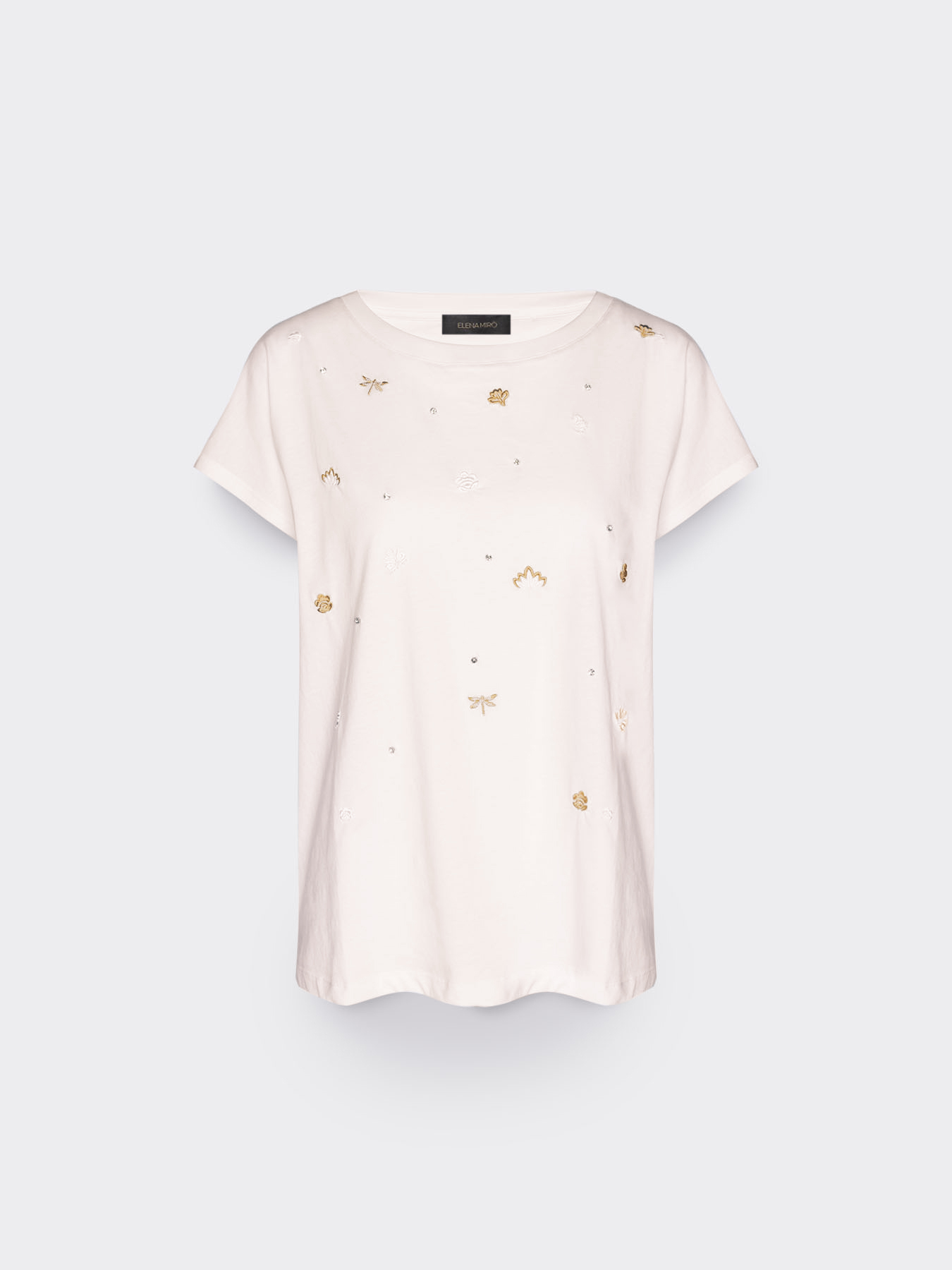 Camiseta de algodón con aplicaciones image number 4