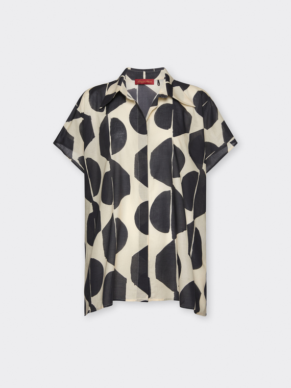 Printed cotton muslin shirt