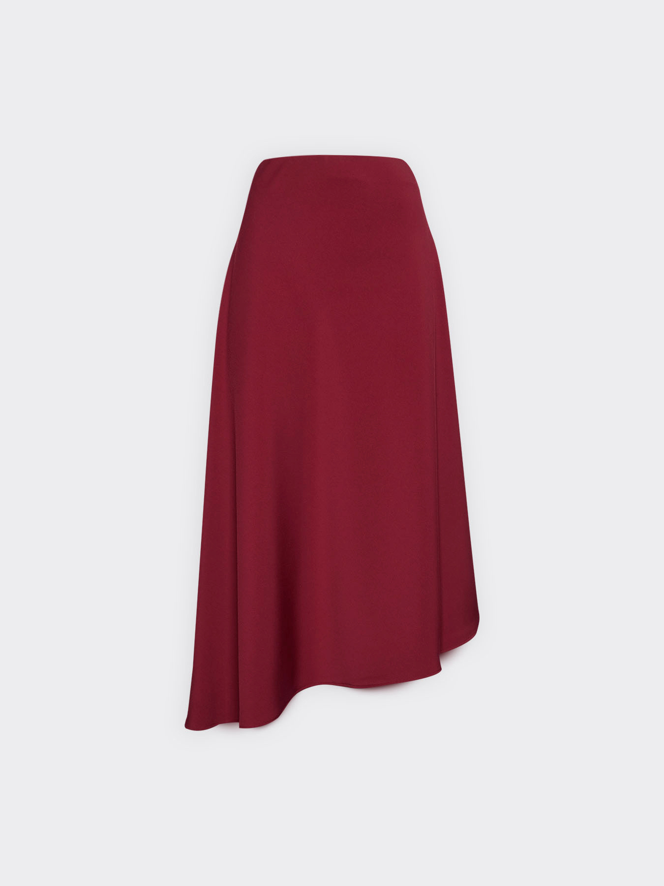 Jupe asym&eacute;trique en cady stretch image number 4