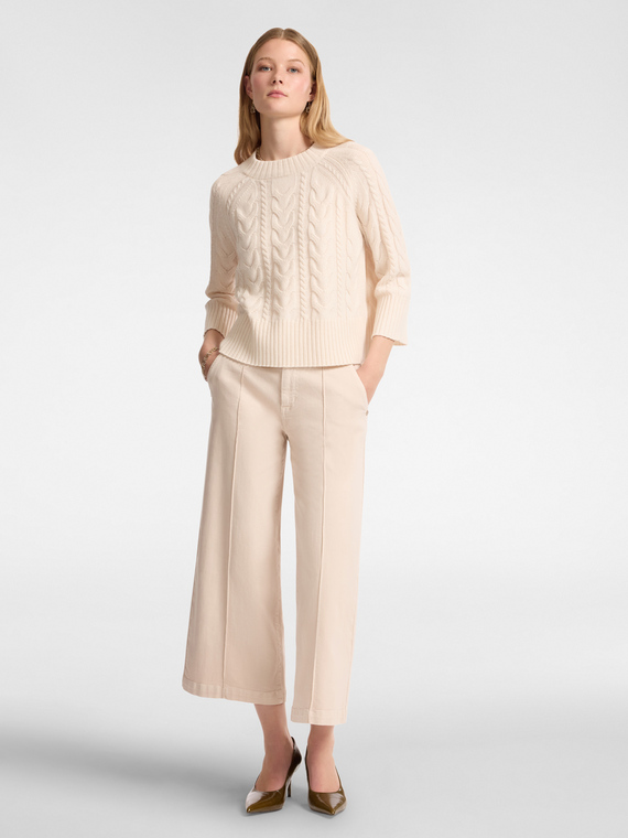 Cropped marini&egrave;re trousers