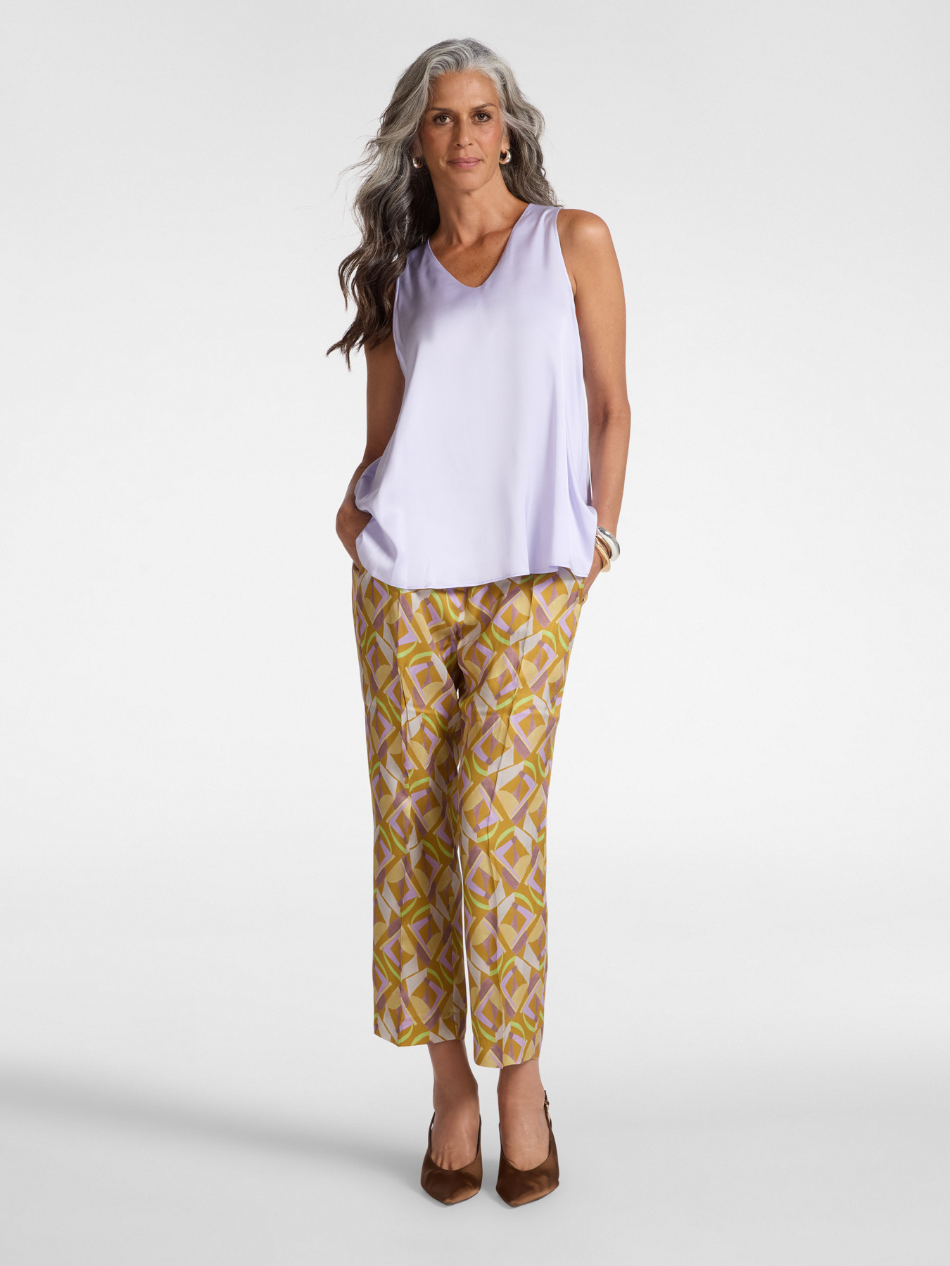 Top en satin de viscose image number 2