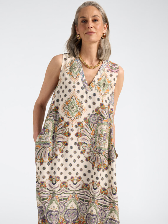 Robe longue imprim&eacute;e