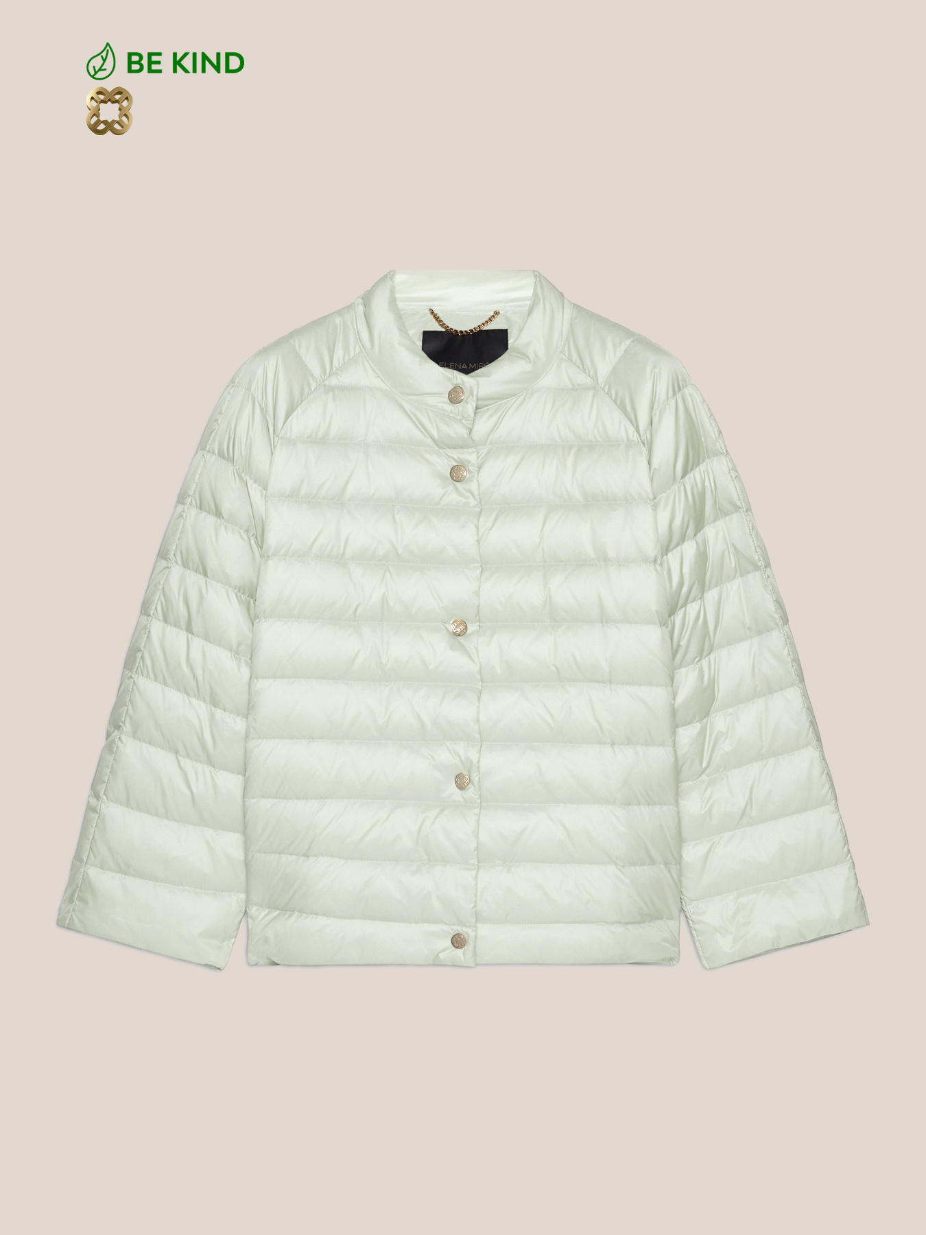 Short quilted recycled nylon down jacket image number 5