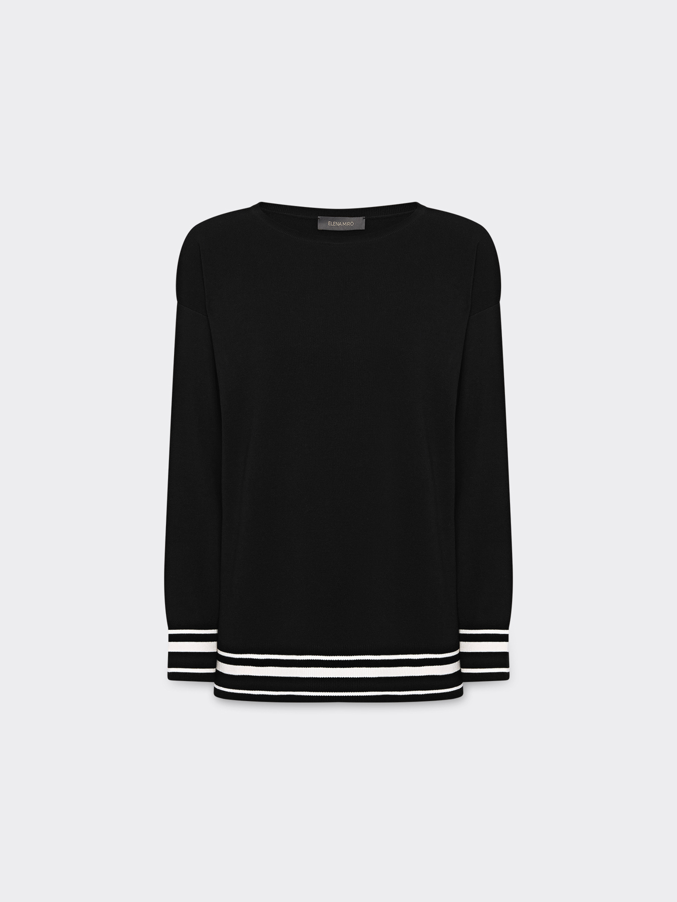 Pullover mit gestreiften Kanten image number 4