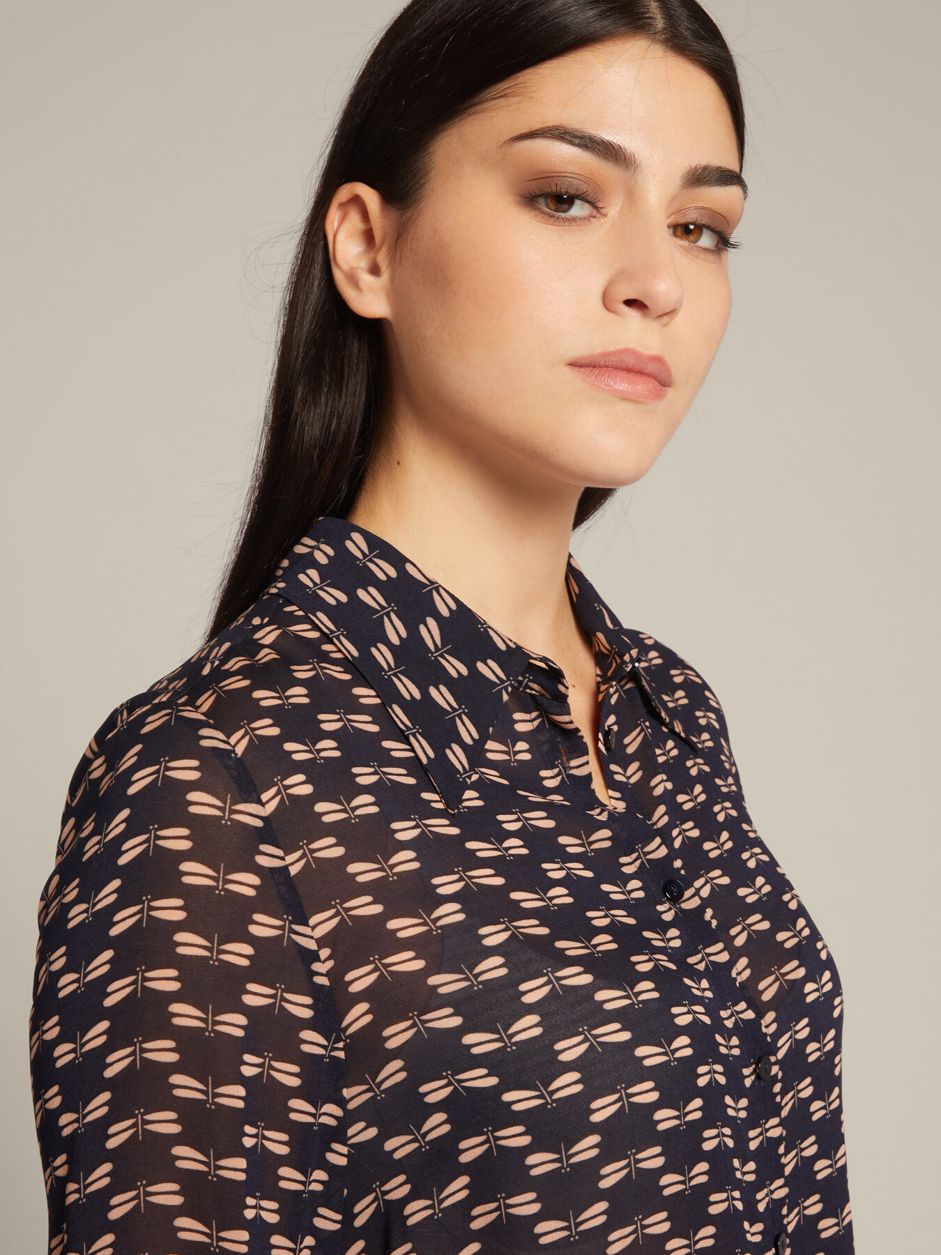 Camicia in georgette stampata image number 3