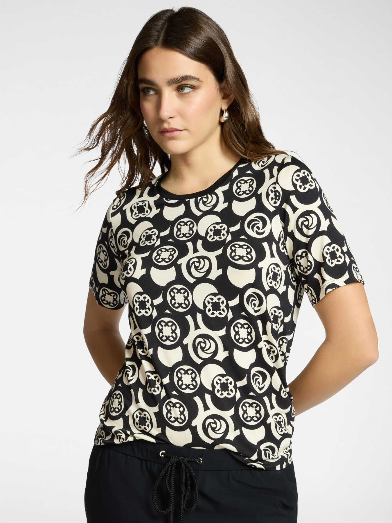 Printed viscose t-shirt image number 0