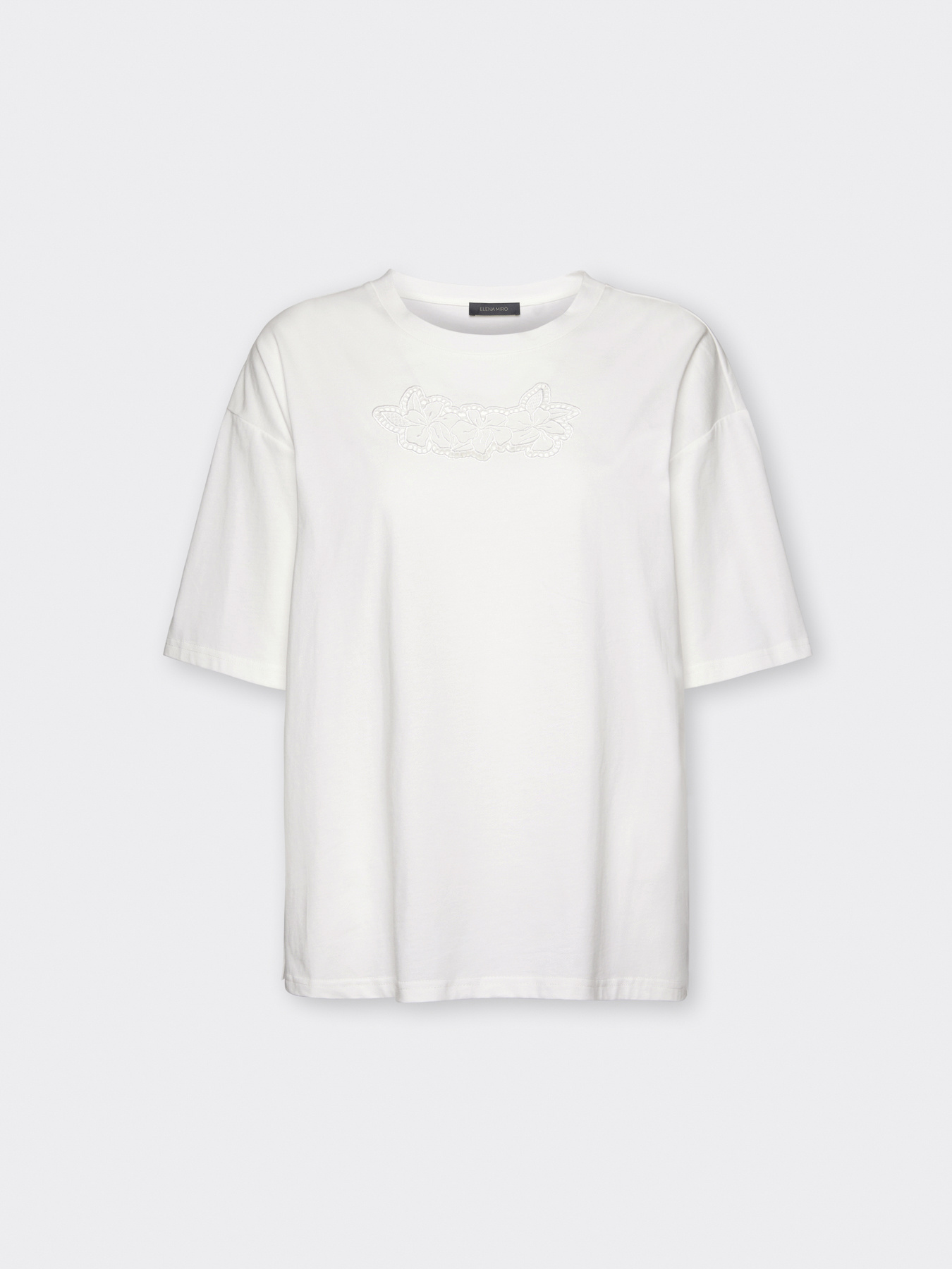 T-shirt in cotone con ricamo image number 4