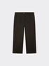 Pantaloni dritti cropped in tela stretch image number 4