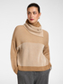 Zweifarbiger Rollkragenpullover aus reiner Wolle image number 0