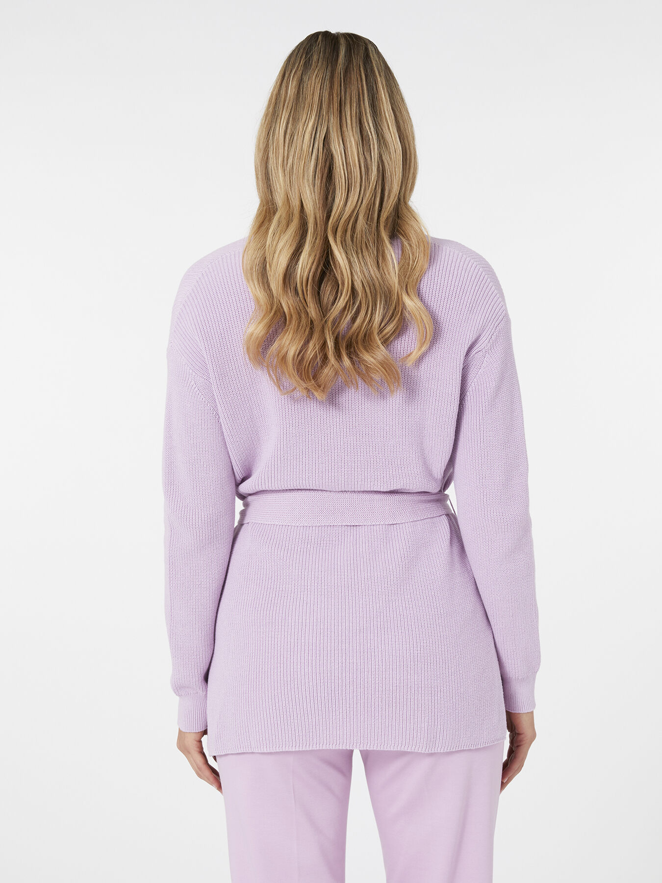 Long cardigan with belt image number 2