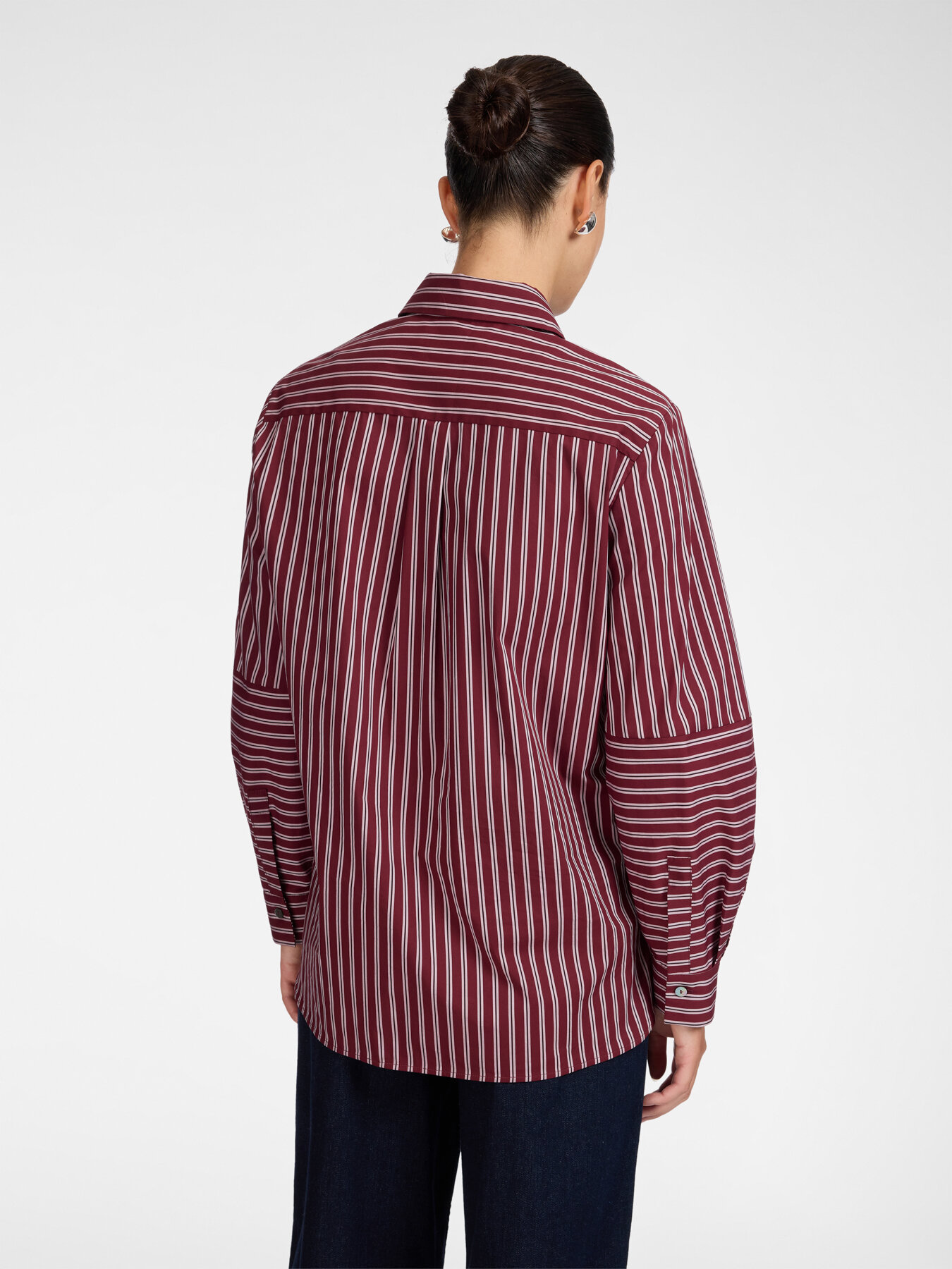 Camicia misto cotone a righe image number 1