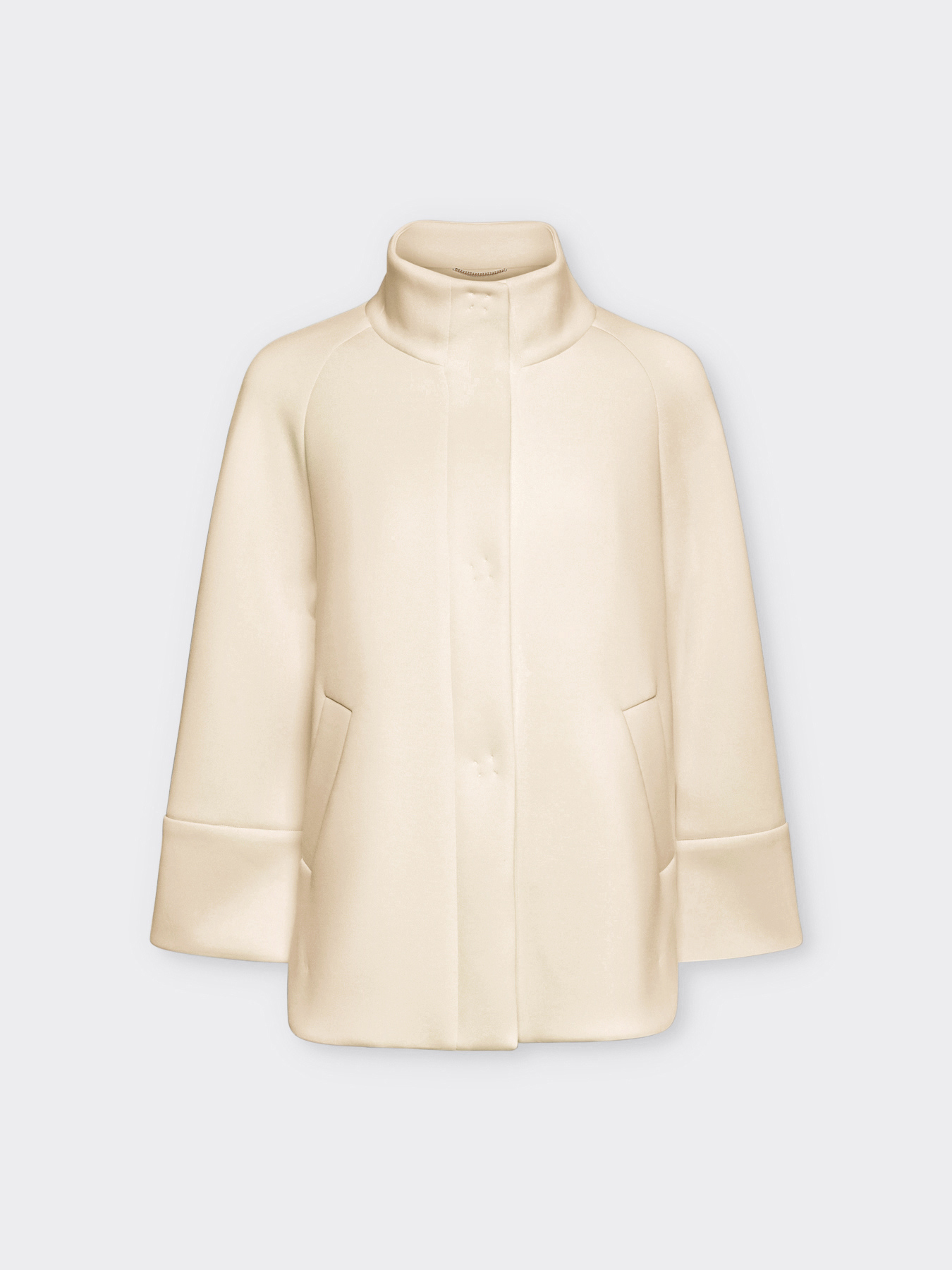 Scuba fabric pea coat image number 5